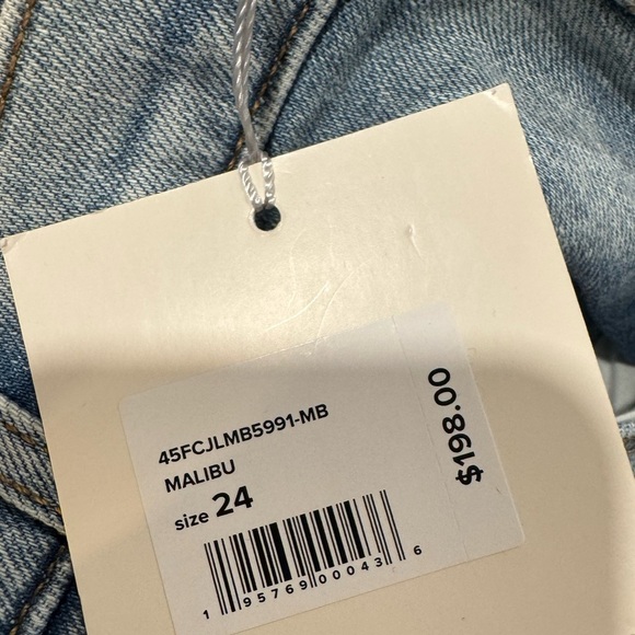 Favorite Daughter Valentina Super High Rise‎ Cigarette Ankle Jeans Light Wash 24 - Picture 9 of 9